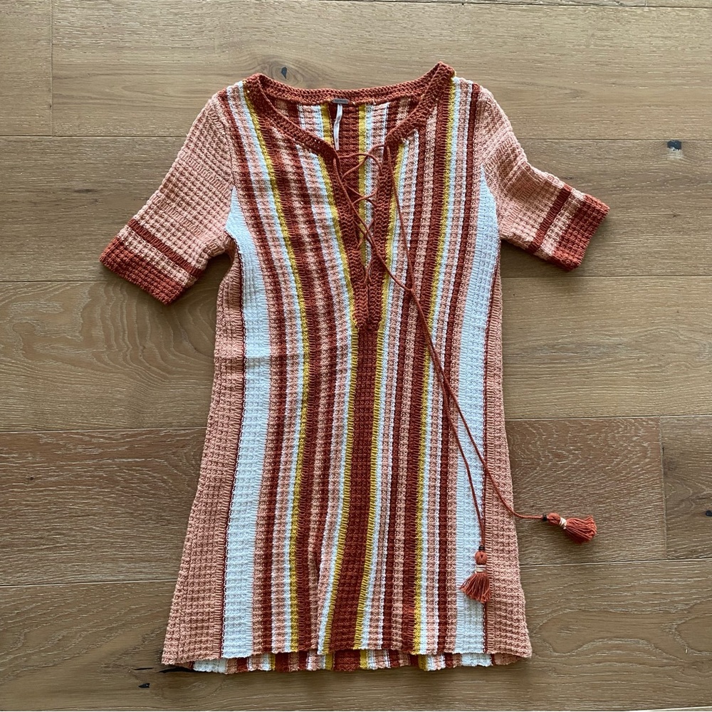 Free People Sunset Lollipop Shift Dress Size XS